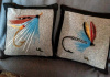 Wool felted fly pillows